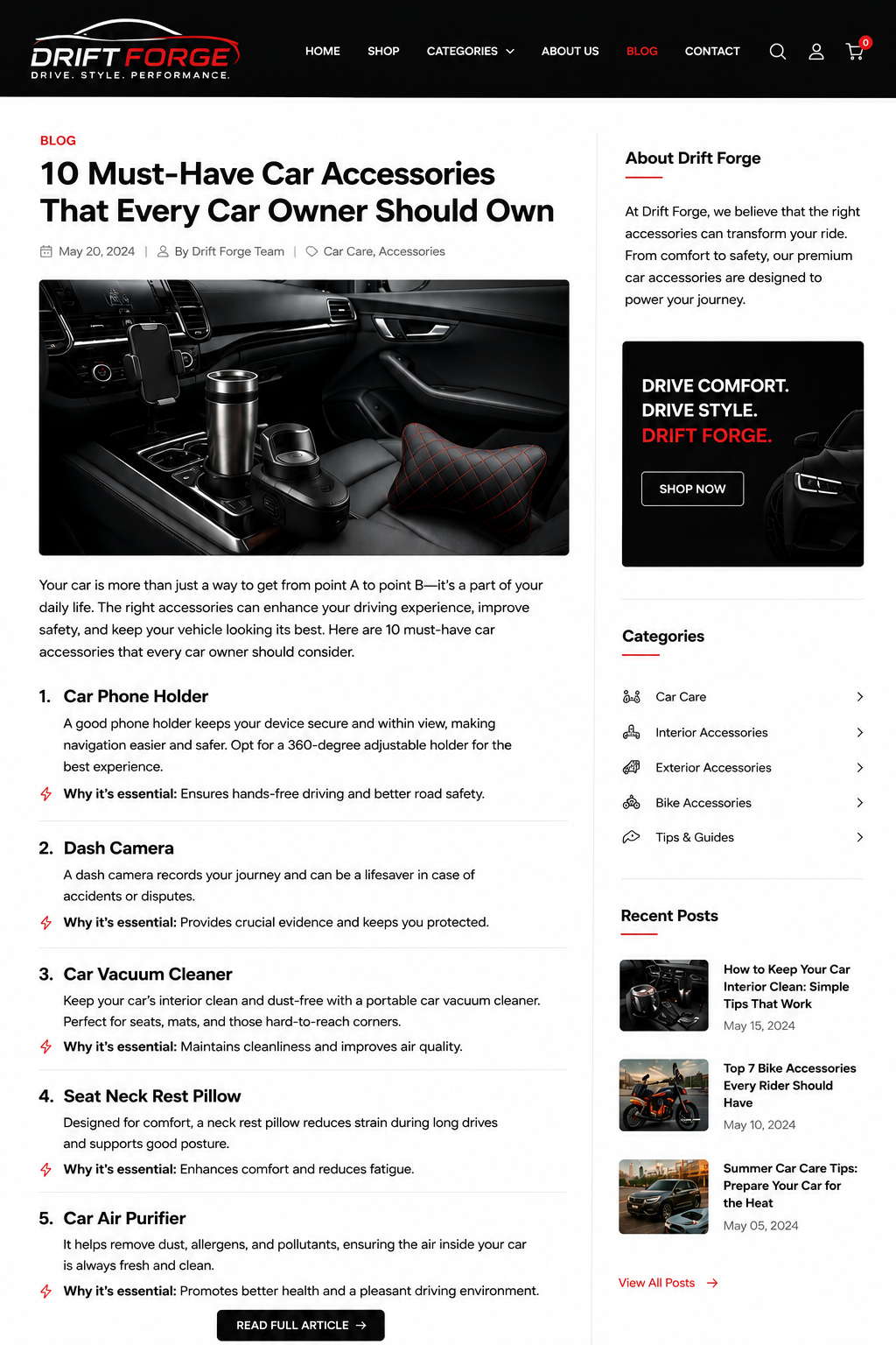 10 MUST HAVE CAR ACCESSORIES EVERY DRIVER NEEDS